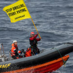 Greenpeace campaigners climb aboard Shell oil and gas platform